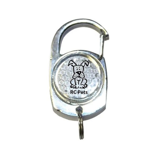 Pet ID Tag Clip with Durable Nickel-Plated Finish and Reflective Accents