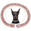 Pet Jewelry Accessory Dog Chain Collar with AAA Zirconia Diamonds and Ergonomic Design