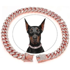 Pet Jewelry Accessory Dog Chain Collar with AAA Zirconia Diamonds and Ergonomic Design