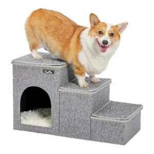 Pet Ladder for Small Dogs and Cats with Soft-Cushioned Treads and Anti-Slip Surface