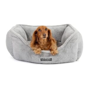 Pet Luxury Essentials Microplush Cloud Fabric Dog Bed for Small and Medium Breed