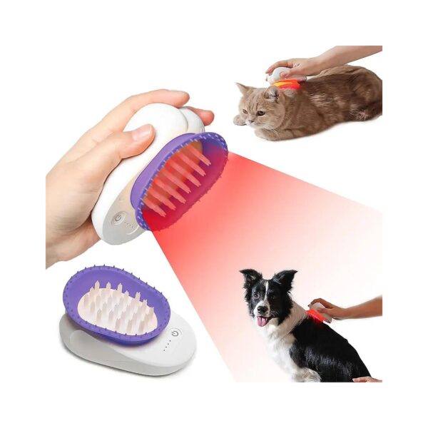 Pet Massage Brush with Cold Laser Therapy for Dog Arthritis Pain Relief