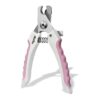 Pet Nail Clipper with Seamless Trimming and Safety Mechanism for Dog and Cat Pink