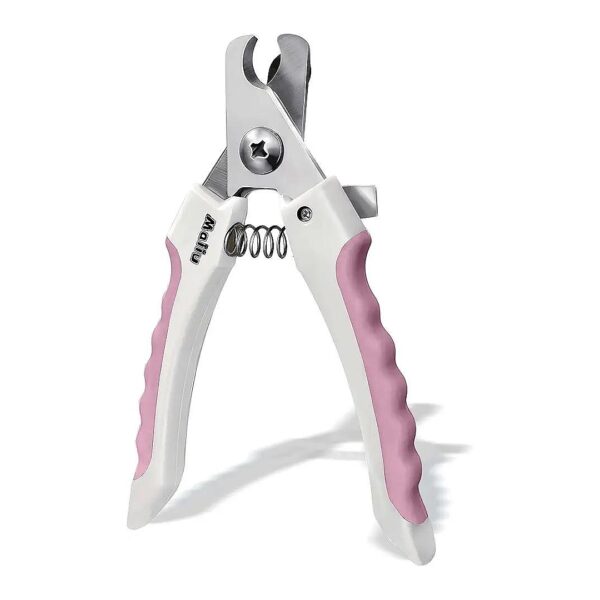 Pet Nail Clipper with Seamless Trimming and Safety Mechanism for Dog and Cat Pink