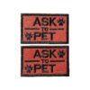 Pet Orange Tactical Badge for Dog Harness Vest Embroidered