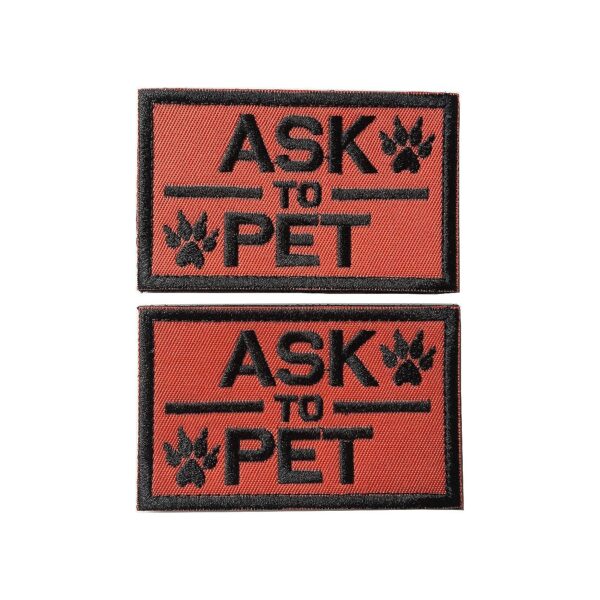 Pet Orange Tactical Badge for Dog Harness Vest Embroidered