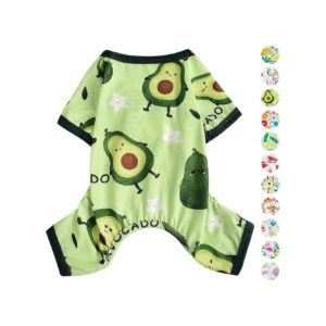 Pet Pajamas for Small Dogs, Spring Summer Dog Clothes, Soft Stretchy Fabric, Cozy Wear