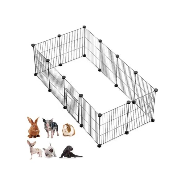 Pet Playpen for Small Animals - 12 Metal Panels, Easy Assembly, Great for RV Camping