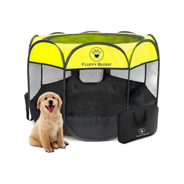 Pet Playpen for Small Animals and Puppies 29L x 29W x 17H with Free Carry Case