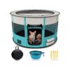 Pet Playpen for Small and Medium Animals with Foldable Design and Space for Peed Pads