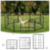 Pet Playpen with 8 Panels and 3 Heights for Indoor and Outdoor Pet Containment