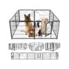 Pet Playpen with Door for Small Medium Animals Metal Exercise Pen 24 Height