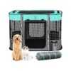 Pet Playpen with Pop-Up Design and Detachable Tunnel for Easy Setup and Portable Travel