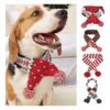 Pet Puppy Christmas Winter Scarf Knitted Costume Warm Neck Warmer Apparel for Holiday