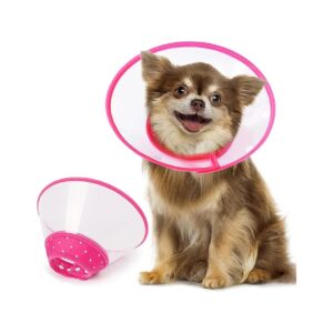 Pet Recovery Cone for Cats, Puppies, and Small Dogs with Adjustable Size and Light Weight