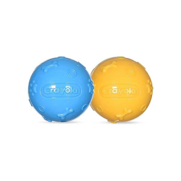 Pet-Safe Rubber TPR Dog Toys with Yellow and Blue Colors Dogs See Best for Grip and Chew