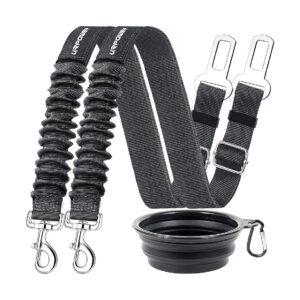 Pet Safety Dog Seatbelts with Heavy Duty Construction and Adjustable Straps