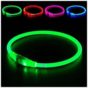 Pet Safety LED Collar with USB Rechargeable Night Lighting for Small Medium Large Dogs