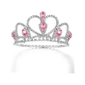 Pet Series Pink Gem Tiara Crown for Costume Hair Accessories, Ideal for Small Size Pets