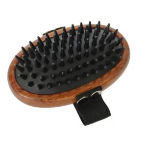 Pet Shampoo Bath Brush with Soothing Massage Rubber Bristles for Dogs