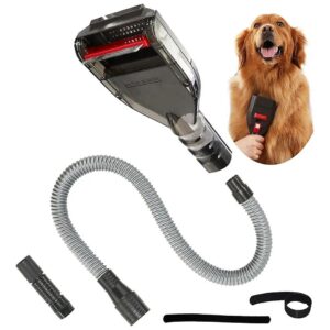 Pet Shedding Grooming Tool Kit with Vacuum Attachment and Extension Hose