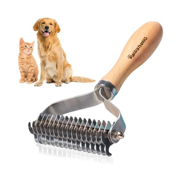 Pet Shedding and Dematting Comb for Dogs and Cats