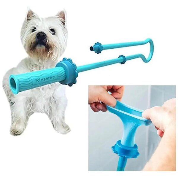 Pet Shower Hose Attachment with 4-inch Wide Compatibility and 5ft Hose