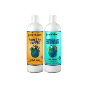 Pet Skin Relief Shampoo Conditioner Set with Oatmeal and Aloe Vera for All Skin Types