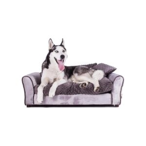 Pet Sofa Bed for Medium and Large Breed Dogs Charcoal Grey Colour