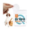 Pet Stain Remover Wipes for Eyes, Nose, Ears, Paws, and Face, 150 Pads Per Box