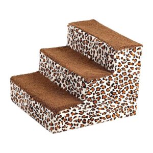 Pet Stair with Padded Steps and Removable Fleece Cover