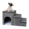 Pet Stairs for Small Dogs Storage and Adjustable Height Steps for Couch and Bed