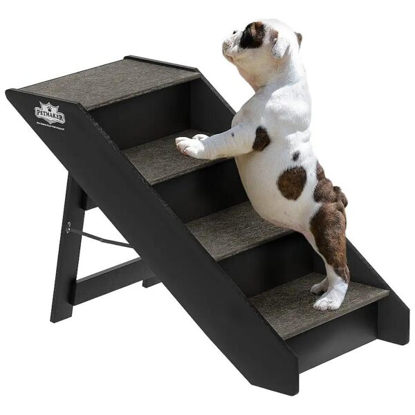 Pet Stairs with 4-Step Design for Small Animals Provide Comfortable and Safe Access