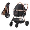 Pet Stroller with 4 Wheels, Brakes, and Detachable Carrier for Small to Medium Dogs