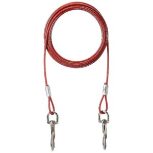 Pet Tie Out Cable 20ft for Family Dogs up to 100lbs