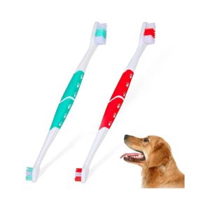 Pet Toothbrush for Dogs and Cats with Soft Bristles and Easy Teeth Cleaning