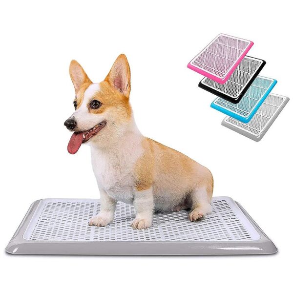 Pet Training Tray for Small and Medium Dogs Indoor Wee Purposeful Design Gray