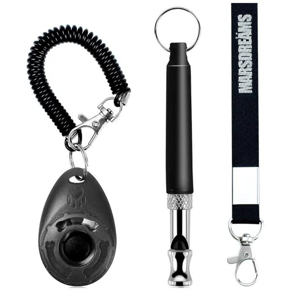 Pet Training Whistle and Clicker Kit for Small Dogs - Adjustable Frequency