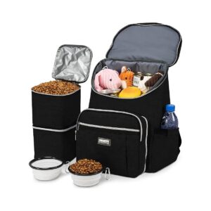 Pet Travel Bag with Detachable Dog Food Container for Efficient Adventures