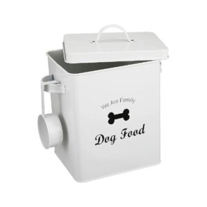 Pet Treat and Food Storage Tin with Metal Lid and 5lbs Capacity