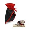 Pet Vampire Cloak Costume for Cats and Small Dogs Satin Fabric Holiday Wear