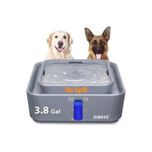 Pet Water Fountain with Powerful LED Pump and 9" Extra Large Filter for Large Dogs