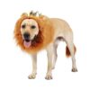 Pet Wig Clothes with Lion Mane Costume and Adjustable Elastic Strap for Halloween