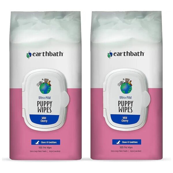 Pet Wipes for Dogs and Puppies with Wild Cherry Fragrance