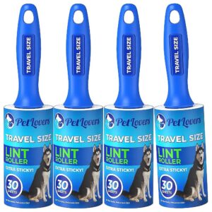 PetLovers Mini Lint Rollers for Travel - Small, Portable, and Effective