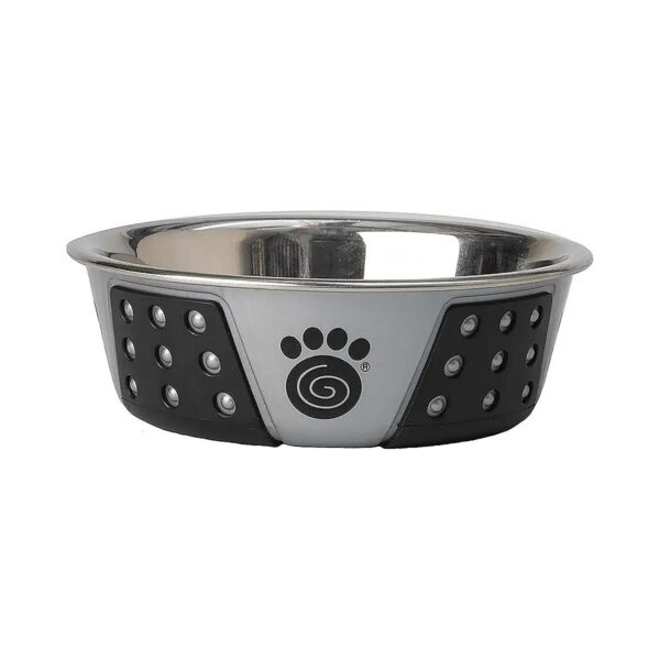 PetRageous Fiji Stainless Steel Non-Slip Dog Bowl with 75-Cup Capacity