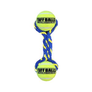 PetSport Tug Toy with Heavy Duty Braided Rope and Two Durable Tennis Balls