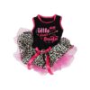 Petitebella Inspired Black and Hot Pink Leopard Dog Dress for Small Breed Dogs