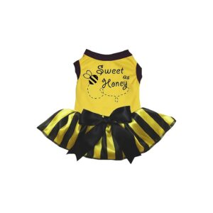 Petitebella Sweet As Honey Puppy Dog Dress Small