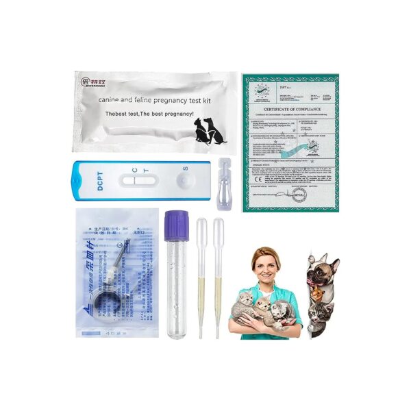 Piece Dog Pregnancy Test Kit with Accessories for Pet Owners and Veterinarians